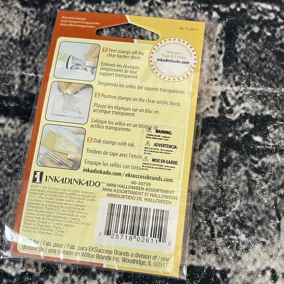 EK Success INKADINKADO Clear Stamps HALLOWEEN Bat Vampire Cling Stamps - Picture 4 of 6